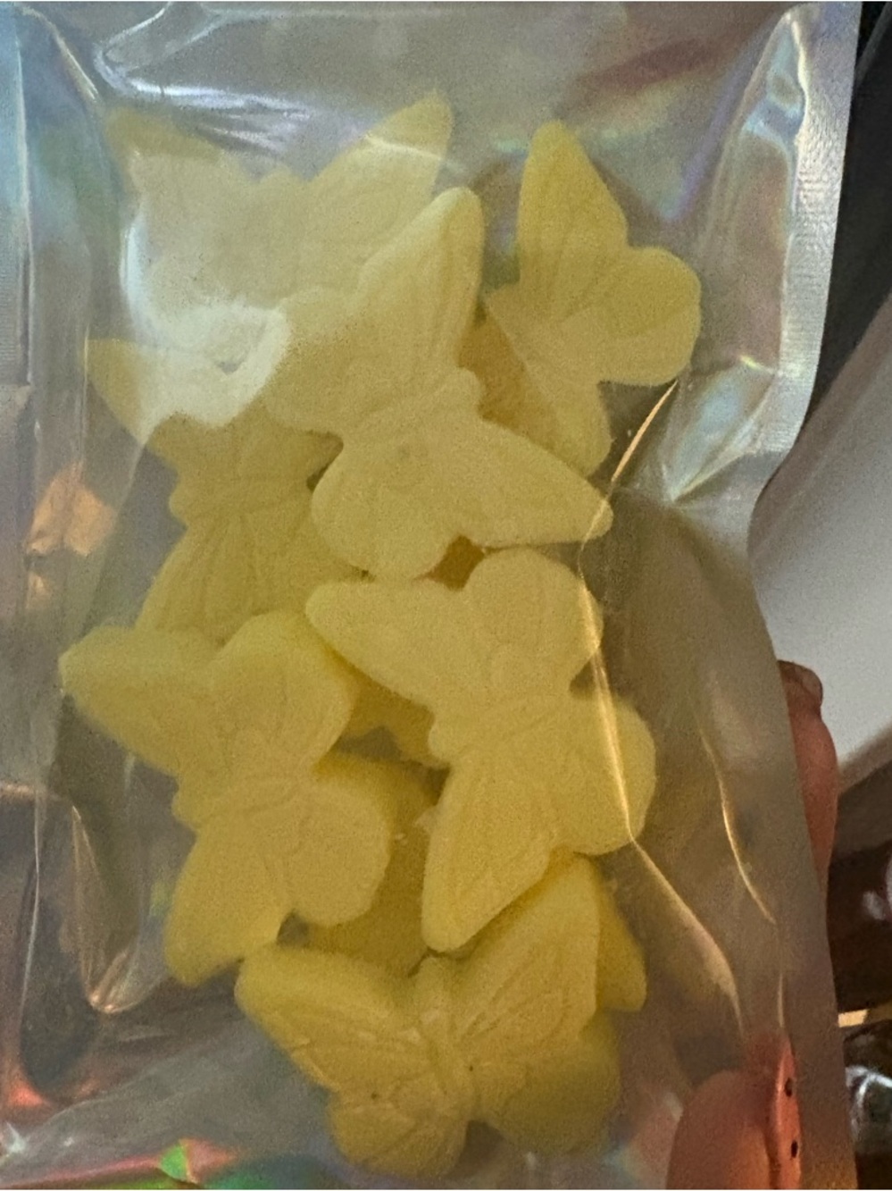 9 vanilla fig scented wax melts- butterfly shaped